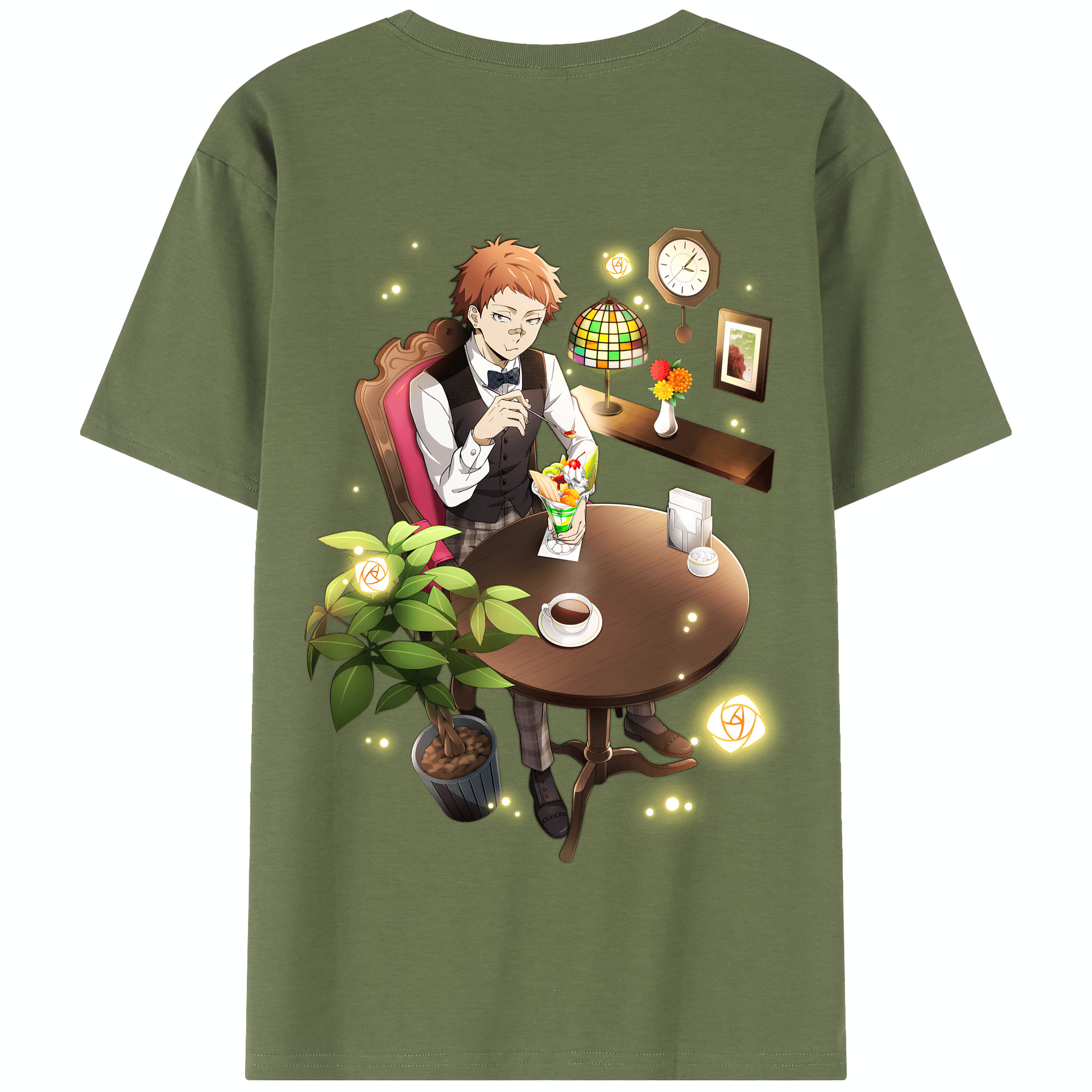 （画像用） 文豪ストレイドッグス Bungo Stray Dogs 綿100％半袖Tシャツ（背面プリント）